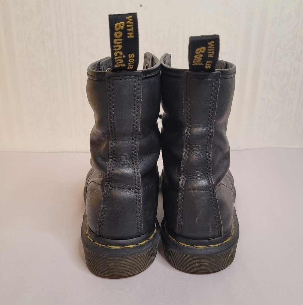 Dr. Martens 1460 Pascal Black Leather Combat Boots - Picture 6 of 9